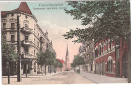BERLIN Ober Schöneweide Siemensstraße Katholische Kirche Kneipe Berliner Kindl TOP-Erhaltung Feldpost 22.8.1917 - Schoeneweide