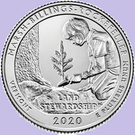 USA Quarter 1/4 Dollar 2020 D, Marsh-Billings-Rockefeller - Vermont, KM#722, Unc - 2010-...: National Parks