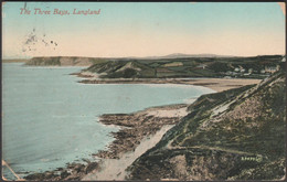 The Three Bays, Langland, Glamorgan, 1913 - Valentine's Postcard - Glamorgan