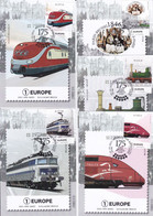 175 JAAR/ANS SPOORWEGVERBINDING PARIJS -BRUSSEL 1DAG STEMPEL  5 POSTKAARTEN - 2011-2014