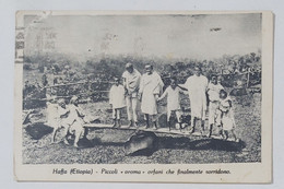 17238 Cartolina - Haffa (Etiopia) - Piccoli Orfani Che Finalmente Sorridono - VG 1939 - Ethiopië