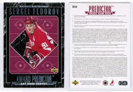 SERGEI FEDEROV---UPPER DECK "Award Predictor" 1995-6 (NHL--1-2) - 1990-1999