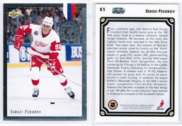 SERGEI FEDEROV---UPPER DECK "Euro Stars" 1992-3 (NHL--1-3) - 1990-1999