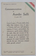 19384 Cartolina - G. Carducci - Commemorazione Di Aurelio Saffi - VG 19?? - Personaggi
