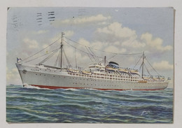 89234 Cartolina Pubblicitaria Comp. Navigazione Dodero T/N Corrientes - VG 1955 - Ferries