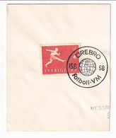 Sweden 1958 Cancellation: Football Fussball Soccer Calcio Fifa World Cup; Örebro 15.06. Cancellation (France - Scotland) - 1958 – Zweden