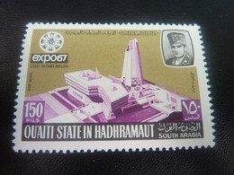 Qu'aiti State In Hadhramaut - Great Britain's Pavillon - Val 150 Fils - Air Mail - Multicolore - Neuf - Année 1967 - - 1967 – Montreal (Canada)