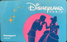 FRANCE  -  DisneyLAND PARIS  -  CENDRILLON  -  Adulte  -  Bande Magnétique Marron - Passeports Disney