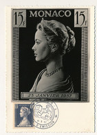 MONACO -  Carte Maximum -1F Princesse Grace - Premier Jour - 11/5/1957 - Cartas Máxima