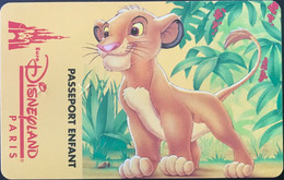 FRANCE  -  DisneyLAND PARIS  -  SIMBA  -  Enfant - Passaporti  Disney