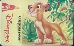 FRANCE  -  DisneyLAND PARIS  -  SIMBA  -  Enfant - Passaporti  Disney