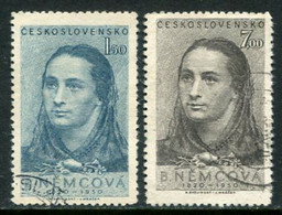 CZECHOSLOVAKIA 1950 Bozena Nemcova Used.  Michel 620-21 - Used Stamps