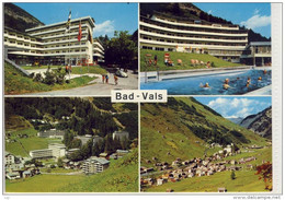 BAD VALS - GR - Mehrbildkarte Mit Kurhotel Und Therme, Panorama, 1973, Nice Stamp, Sondermarke - Vals