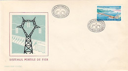 SCIENCE, ENERGY, WATER, IRON GATES WATER POWER PLANT, COVER FDC, 1970, ROMANIA - Water