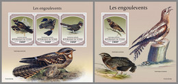 CHAD 2021 MNH Nightjars Nachtschwalben Engoulevents M/S+S/S - OFFICIAL ISSUE - DHQ2144 - Schwalben