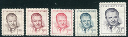 CZECHOSLOVAKIA 1948 Gottwald Definitives MNH / **.  Michel 552-55 - Ungebraucht