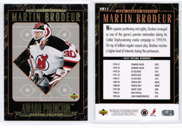 MARTIN BRODEUR---UPPER DECK "Award Predictor---REDEMPTION" 1995-96 (NHL--3-8) - 1990-1999