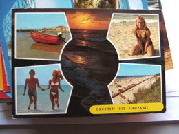 Nederland Holland Pays Bas Cadzand Met Vrouw Op Strand - Cadzand