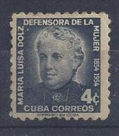 Cuba  1954  Maria Dolz  (o)  4c - Gebraucht