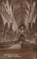 Nave Looking East, Wells Cathedral, Somerset, C.1920 - Radnedge RP Postcard - Wells