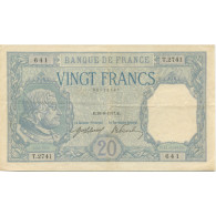 France, 20 Francs, Bayard, 1917, 1917-8-16, SUP, Fayette:11.02, KM:74 - 20 F 1916-1919 ''Bayard''