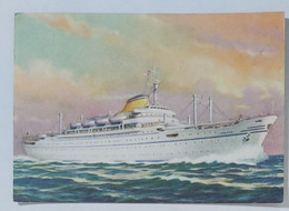 77816 Cartolina - Motonave Africa - Lloyd Triestino - VG 1955 - Ferries