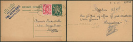 EP Au Type 50ctm Vert Lion Héraldique "V" + Affranch. Expédié De Moorslede > Isegem / Brouwerij HOSTEN-BONTE - Postcards 1934-1951