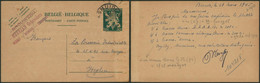 EP Au Type 50ctm Vert Lion Héraldique "V" Expédié De Diksmuide > Isegem / Brouwerij NEVEJAN - Postcards 1934-1951