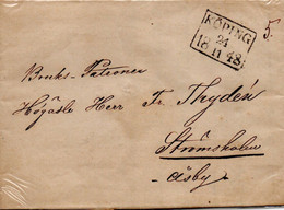 SUEDE 24/11/1848 KOPING-STROMSHOLM - ... - 1855 Prephilately