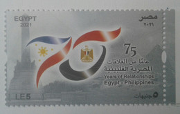 Egypt-Diplomatic Relations With The Philippines, 75th Anniversary- (Unused) (MNH) - [2021] (Egypte) (Egitto) (Ägypten) - Nuevos