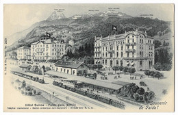 FAIDO: Stazione, Treni, Hotel - Animata ~1910 - Faido