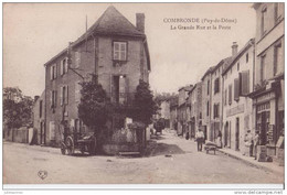 63 COMBRONDE LA GRANDE RUE ET LA POSTE.TRES ANIMEES - Combronde