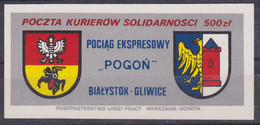 Poland SOLIDARITY (S116): Couriers Post PE Pogon Crest (silver) - Vignettes Solidarnosc