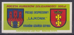 Poland SOLIDARITY (S119): Couriers Post PE Lajkonik Crest (green) - Vignettes Solidarnosc