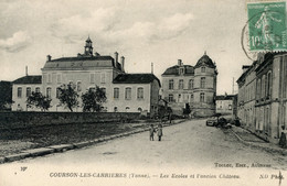S6288 Cpa 89 Courson Les Carrières - Les Ecoles Et L'ancien Château - Courson-les-Carrières