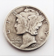 Etats-Unis - One Dime - 10 Cents Argent 1936 - 1916-1945: Mercury