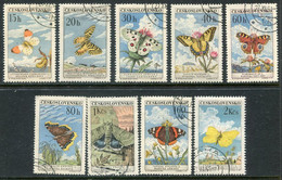 CZECHOSLOVAKIA 1961 Butterflies Used.  Michel 1301-10 - Used Stamps