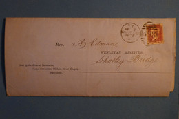 AE14  GRANDE BRETAGNE  N 26  ONE PENNY SUR LETTRE  1875  MANSHESTER   + AFFRANCH. INTERESSANT - Lettres & Documents