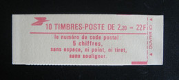 Carnet De 10 Timb. Type Liberté De Delacroix 2.20 F Rouge ( Conf.9  ) Neuf** Non Ouvert ( N°2376C3) - Modernes : 1959-...