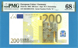200 EURO GERMANY DUISENBERG X-R006 PMG 68 (D082) - 200 Euro