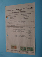 Firma J. LAUWERS & CORNELIS Elisabethlei Turnhout 4/1/1956 > Van Hees Baerle-Hertog ( Zie Foto ) Faktuur ! - Landwirtschaft