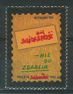 Poland SOLIDARITY (S661): Elections '89 For Heavy Duty (yellow-orange) - Vignettes Solidarnosc