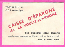 Petite Calendrier 1954 Caisse D'Epargne De La Voulte Sur Rhone Ardèche - Kleinformat : 1941-60