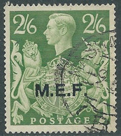 1943-47 OCCUPAZIONE INGLESE MEF USATO EFFIGIE 2/6 S - RA1-9 - Occ. Britanique MEF