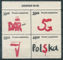 Poland SOLIDARITY (S226): Publishers Post August 80-85 (block) - Vignettes Solidarnosc