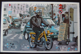 Motorcycle And Cars Postcard (unused) - Altri & Non Classificati