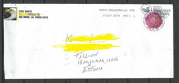 USA 2021 Cover To ESTONIA O New Orleans - Cartas & Documentos