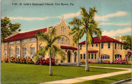 Florida Fort Myers St Luke's Episcopal Church Curteich - Fort Myers