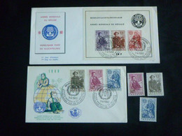 BELG.1960 1125/27** & 1125-1127 & BL32 (1128/30) FDC 's :  " Wereldjaar V/d Vluchteling /Année Mondiale Du Réfugié   " - 1951-1960