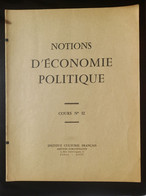 Institut Culturel Français Notions D'economie Politique - 18 Ans Et Plus